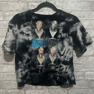Aaliyah Cropped Tie Dye Graphic Tee